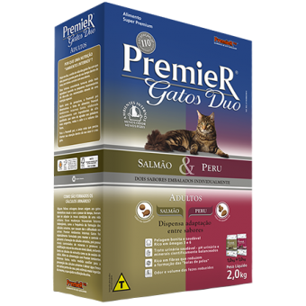Premier Gatos Adultos Duo Salmão e Peru - 2 kg